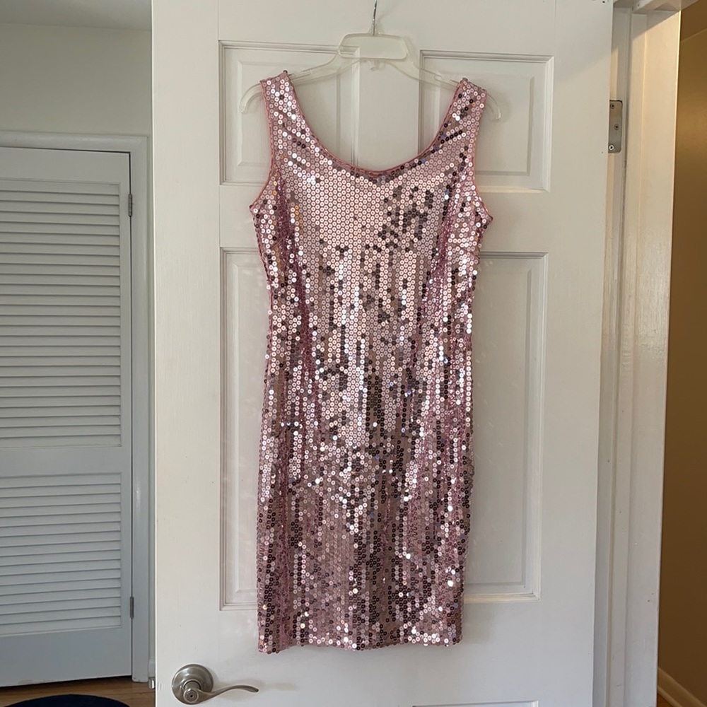 Vintage pink sequin costume dress